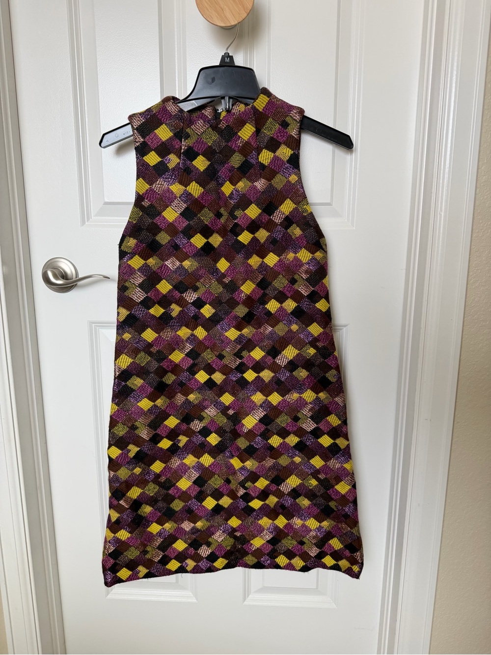 Designer Sample Multicolor Metallic Jacquard Shift Dress